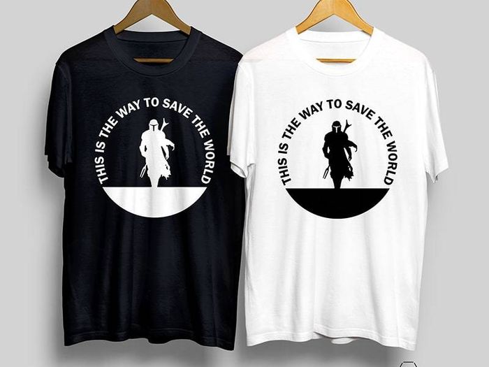 This is the way to save the world, the mandalorian t-shirt