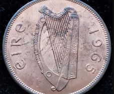 [#199] - Ireland 1965 | Irish 1d | One Penny | KM.11