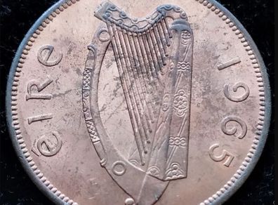 [#199] - Ireland 1965 | Irish 1d | One Penny | KM.11