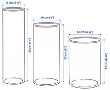 Glass Cylinder Vases - Wedding/Table Centrepieces, mix of vases