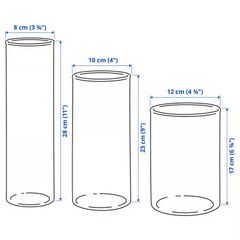 Glass Cylinder Vases - Wedding/Table Centrepieces, mix of vases