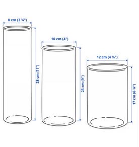 Glass Cylinder Vases - Wedding/Table Centrepieces, mix of vases
