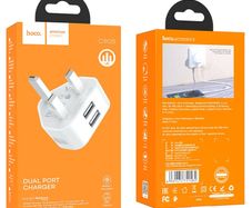 Hoco C90B Grandiose Dual Port Charger White