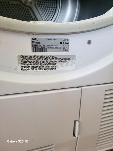 Beko 8kg Condenser Tumble Dryer (Model DCU 8230) - Great Condition