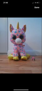 Ty xl unicorn plush