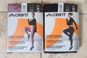 2x Crivit Ladies' Premium Sports Leggings Pink &amp; Black S EUR 36/38 GB 8/10 Lidl