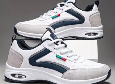 Men White Fashion Sneakers Size 12