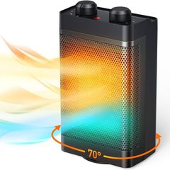 FREE 3 DAY SHIPPING Electric Heater,1500W Portable Fan Heater, 3 Modes, Energy Efficient, 70 Degree Oscillating, Silent, PTC Ceramic Space Heater for Home Room Bedroom Office, Overheat & Tip-over Protection