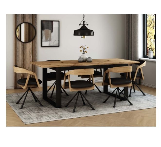 Vanguard Oak Swivel Dining Armchair  Modern Wood Meets Function