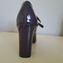 Purple Block Heel Shoes Size 4 Plus FREE Matching Shoulder Bag Image 2