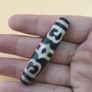 Antique Himalayan Tibetan Treasure Vase Pattern & Diamond Eyes Agate Bead Amulet Image 4