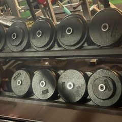 Commercial Dumbbell Set Pairs 2.5 to 37.5kg and 2 Racks