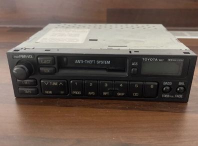 Toyota Vintage AM FM Single DIN Radio Cassette Player Celica Supra Camry