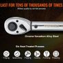 Torque Wrench, 1.3 cm Drive Click Torque Wrench 10-150ft.lb/14-204n.m, Dual-Direction Adjustable Torque Wrench Set, Mechanical Dual Range Scales Torque Wrench Kit with Adapters Extension Rod Image 2