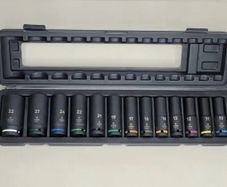 13 Piece 1/2inch Square Drive 78mm Long 6 Point Deep Impact Socket Set