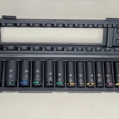 13 Piece 1/2inch Square Drive 78mm Long 6 Point Deep Impact Socket Set