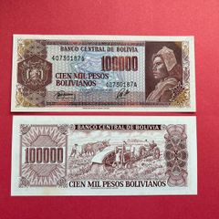 Bolivia. 100,000. Bolivianos 1984. Pick. 171b.  ( Uncirculated )