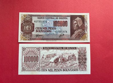 Bolivia. 100,000. Bolivianos 1984. Pick. 171b.  ( Uncirculated )