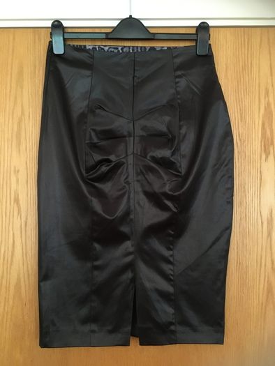 RI Satin Pencil Skirt 12  with Booty Panel