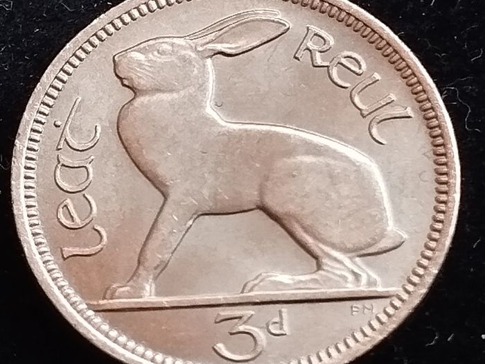 Ireland - 1966 - 3 Pence - Hare - UNC - KM.12a - [2233]
