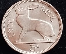 Ireland - 1966 - 3 Pence - Hare - UNC - KM.12a - [2233]