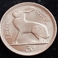 Ireland - 1966 - 3 Pence - Hare - UNC - KM.12a - [2233]