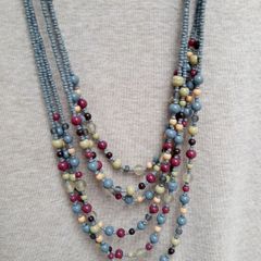 Six-strand bead necklace