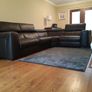 Leather Couch Corner Brown Image 3