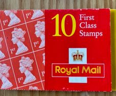 UK 10 First Class Stamps Book, complete