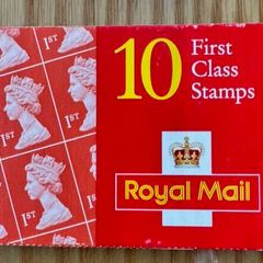 UK 10 First Class Stamps Book, complete