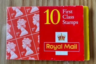 UK 10 First Class Stamps Book, complete