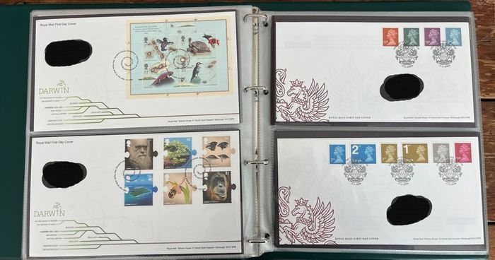 Collection of  78 UK First Day Cover stamps 2007 to 2009 in album