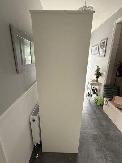 Wardrobe, white, 120x60x191cm