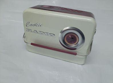 Metal Radio Tin Lunchbox Cookie Vintage 1950s Style
