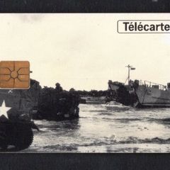 1994 France (France Telecom) 50 unit 50th Anniversary of Landings and the Liberation of France, Landing on Juno Beach - Bernieres D-Day June 6th 1994 (Gemplus - GEM1A (Symmetric Black) Phone Card
