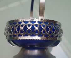Decorative Blue Glass Dish