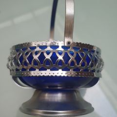 Decorative Blue Glass Dish