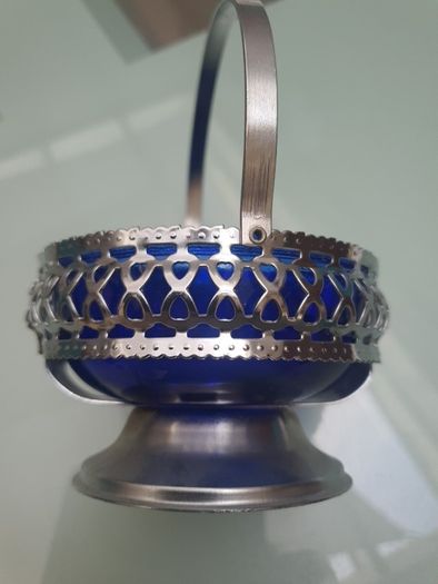 Decorative Blue Glass Dish