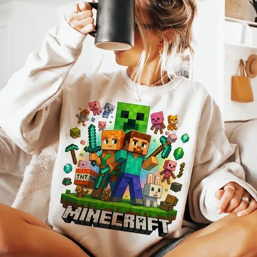 Minecraft game T-shirt for kids Minecraft movie T-shirts and hoodies for kids