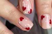 24 pcs Red Heart Press-On Nails