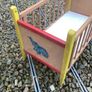 Vintage Dolls Wooden Cot. Image 2
