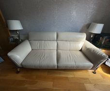 Couch - leather & suede. - like new