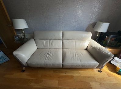 Couch - leather & suede. - like new