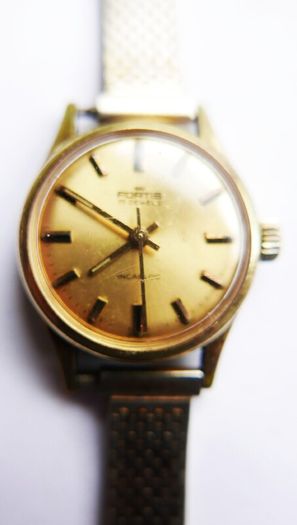Vintage Fortis Gold Plated Wrist Watch Swiss 17 Jewel Incabloc Manual Wind Movement Swiss Made Wind up (works well and keeps time)