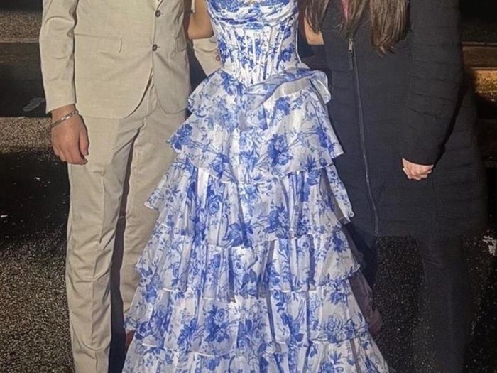 Danis closet blue and white floral maxi dress