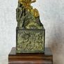 Chinese "Nine Dragons" Sculpture - Patinated Bronze, Wooden Stand, Signed Image 6