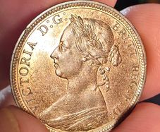 1887 british half penny