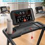 6 in 1 Treadmill with 3 percent to15 percent Incline, Under Desk Walking Pad, 1 12 km h HP Motor 8 Point Shock Absorption, 15 cm Adjustable Handlebar, LED Display, Remote Control, 130 kg Max Image 3