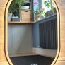 LED Bathroom Mirror Oval 60x90cm Bluetooth Speakers Antiifog Demister Image 4