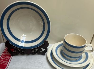 Vintage Carrigaline Pottery  Coleen Blue and White